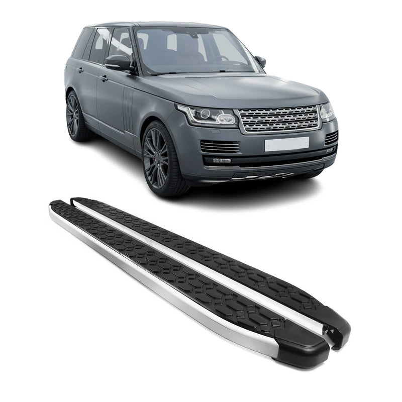 Marchepieds Latéraux pour Land Rover Range Rover Vogue 2012-2024 Gris Noir Alu