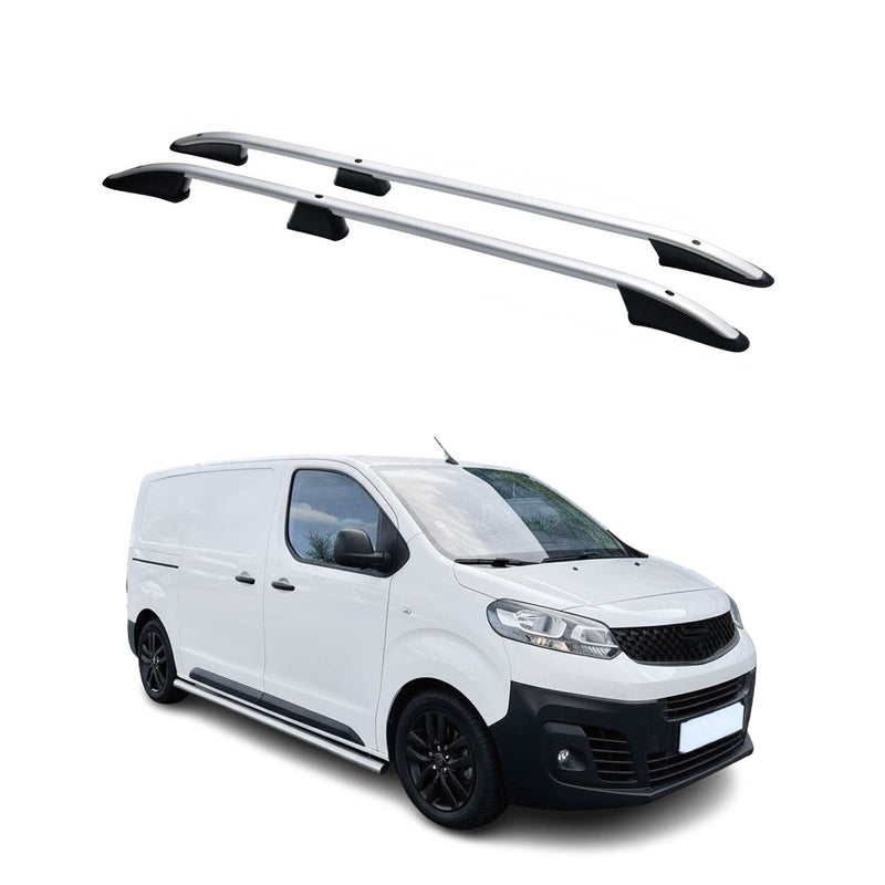 Barres de toit longitudinales pour Fiat Scudo / Ulysse 2022-2025 L2 Alu Gris