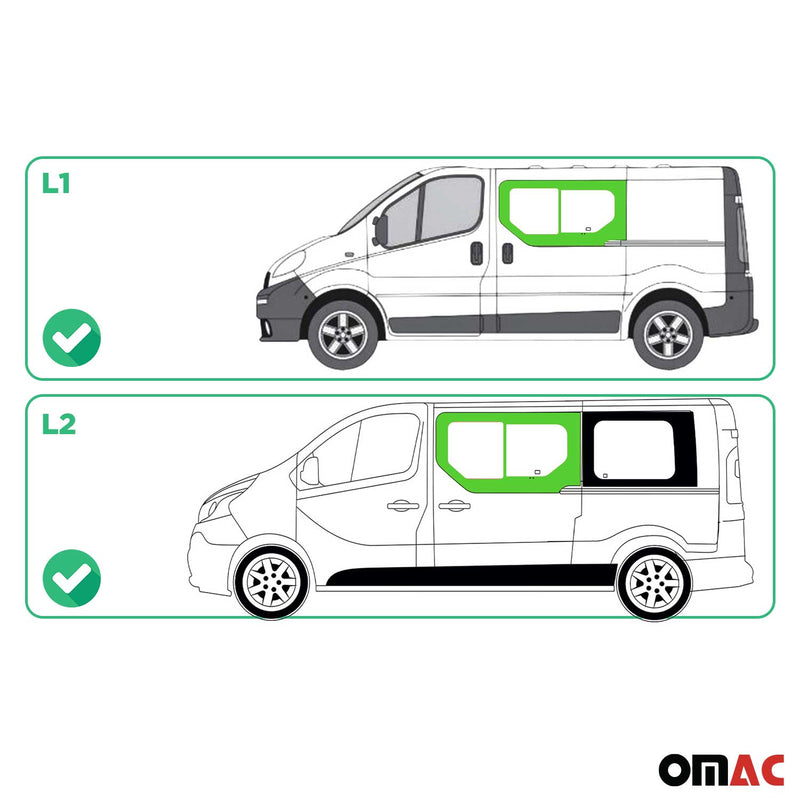Vitre de Porte pour Opel Vivaro 2001-2014 L1/L2 Avant Gauche coulissante