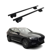 Barres de toit Transversales pour Volvo XC60 2017-2021 Fer Noir ABE