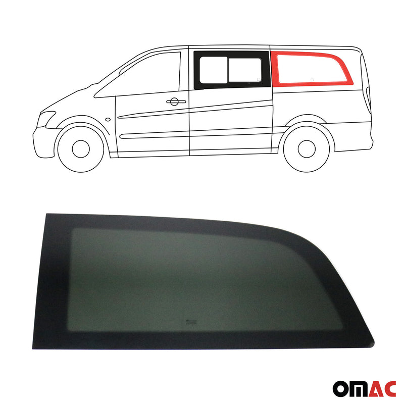 Vitre de Porte pour Mercedes Vito W639 2003-2014 L2 Arrière Gauche Verre fixe