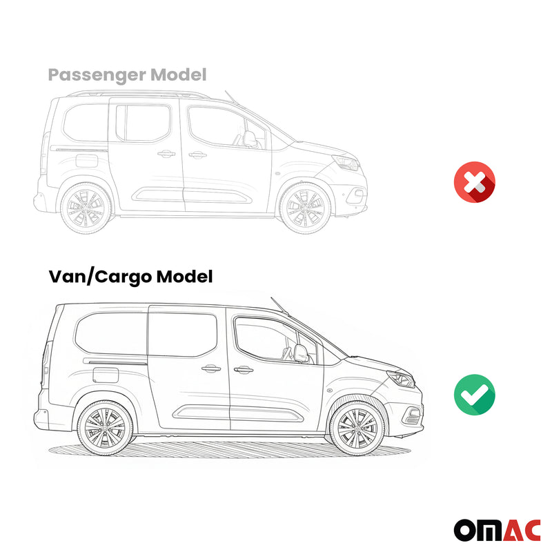 Marchepieds Latéraux pour Toyota Proace City 2019-2025 Van L2 Long Argenté 2 Pcs