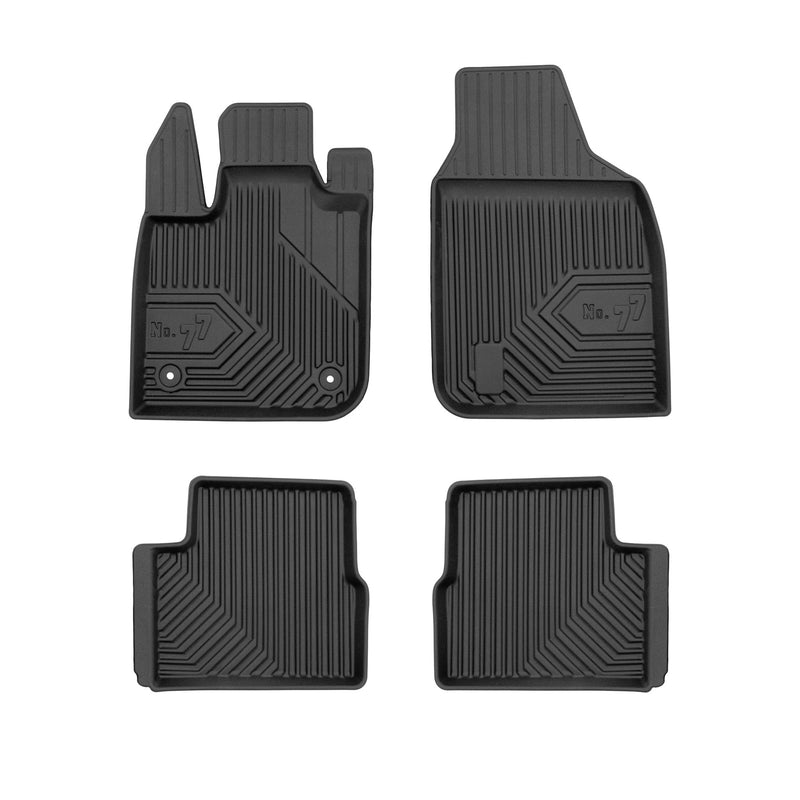Tapis de Sol de Voiture pour Fiat 500E II 2020-2025 TPE Antidérapant Noir 4Pcs