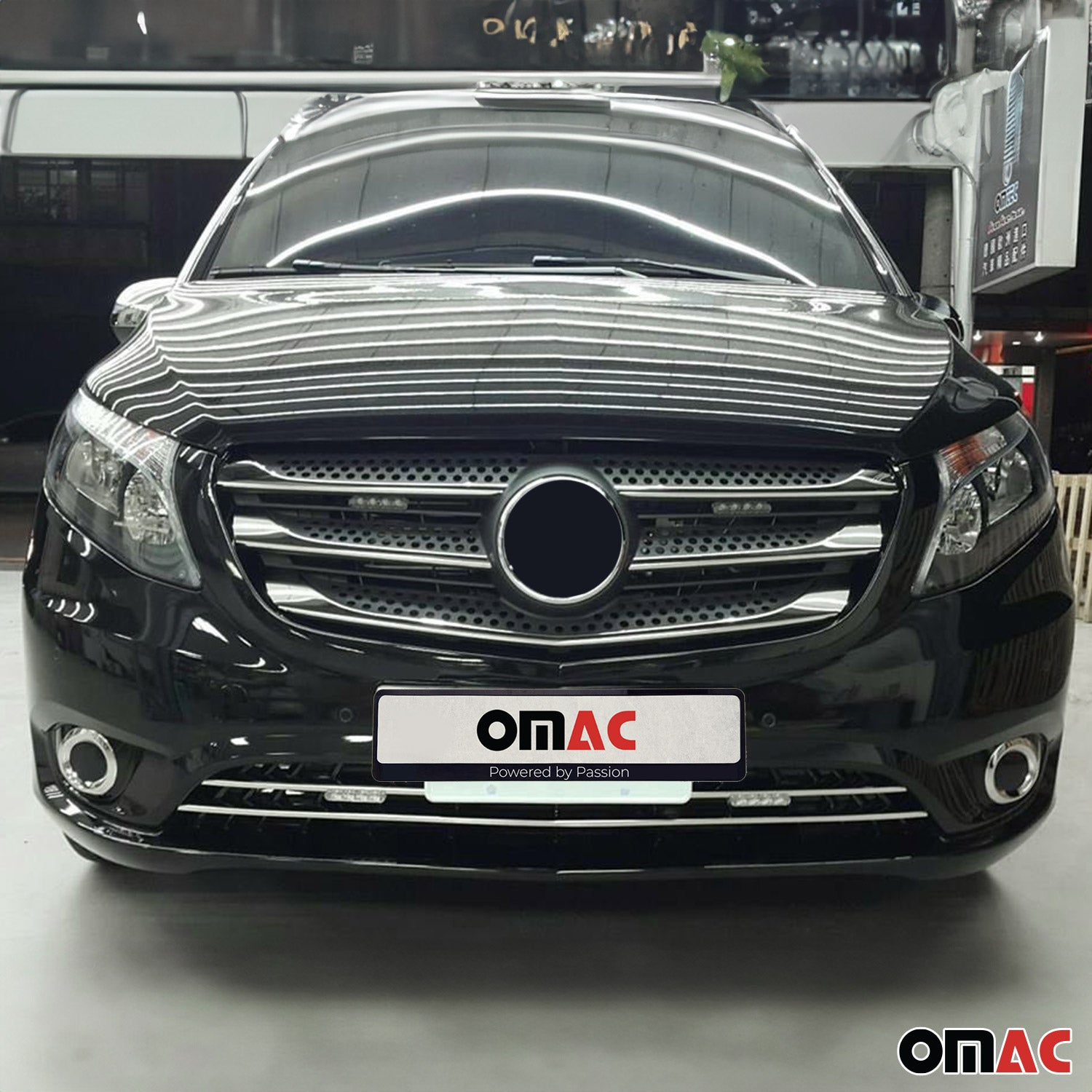 Cadres de phares antibrouillard pour Mercedes Vito W447 2014-2019 Pre-FL acier