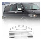 Baguettes pour contour latérales pour VW T6 T6.1 Transporter 2015-24 inox chrome