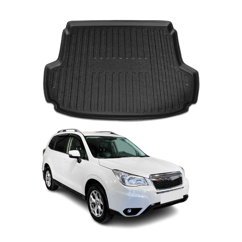 Tapis de Coffre pour Subaru Forester 2013-2022 en TPE Noir