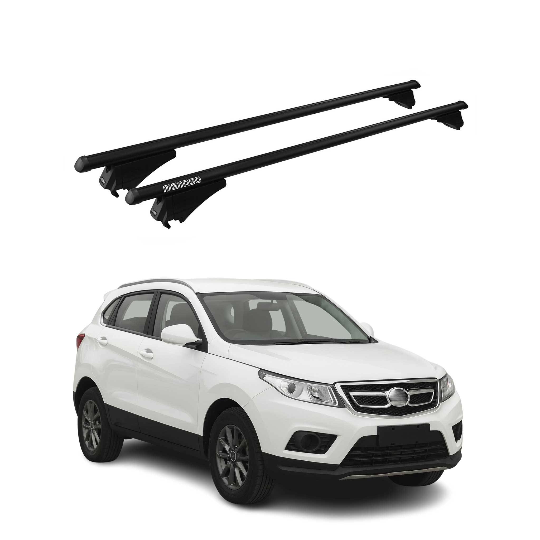 Tiger Barres de toit transversales pour Senova x55 2016-2018 Noir
