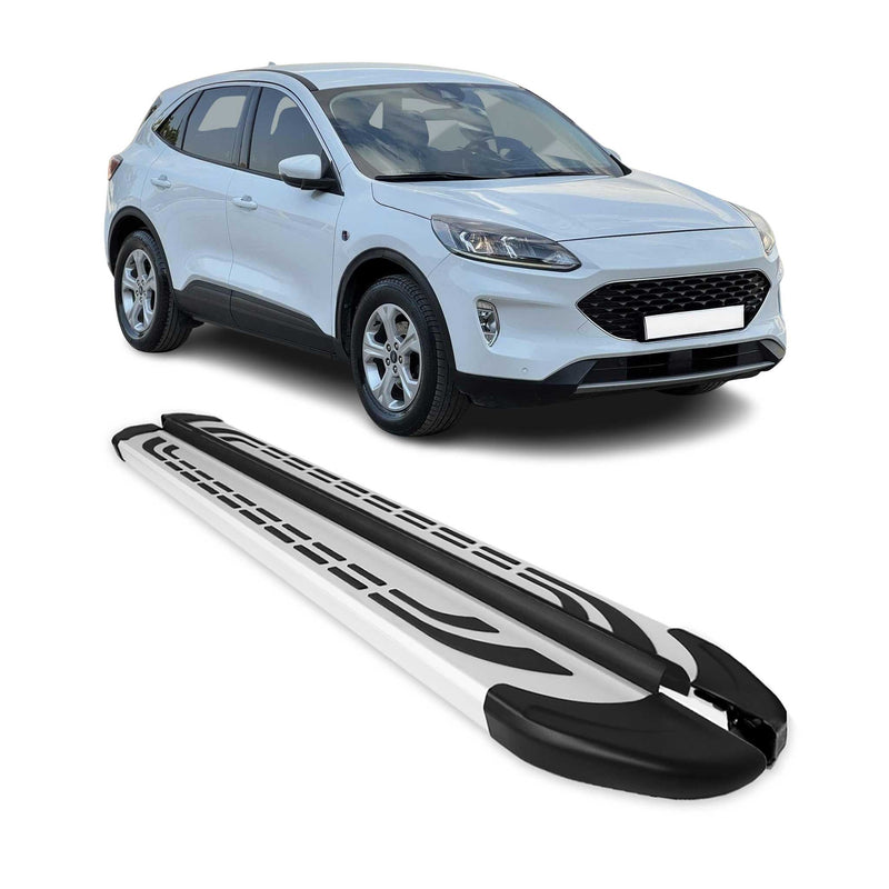 Marchepieds Latéraux pédale pour Ford Kuga 2019-2025 Aluminium Gris 2Pcs