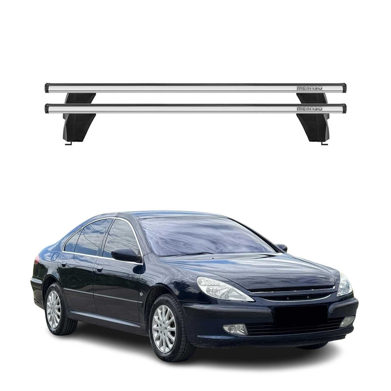 Menabo Barres de toit Transversales pour Peugeot 607 2000-2005 Alu Gris 2x ABE