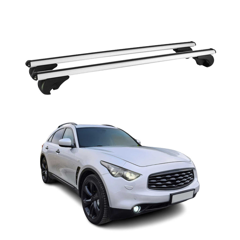 Barres de toit Transversales pour Infiniti QX50 2013-2024 Aluminium Noir