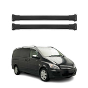 Barres de toit transversales pour Mercedes Vito Viano W639 en Aluminium noir