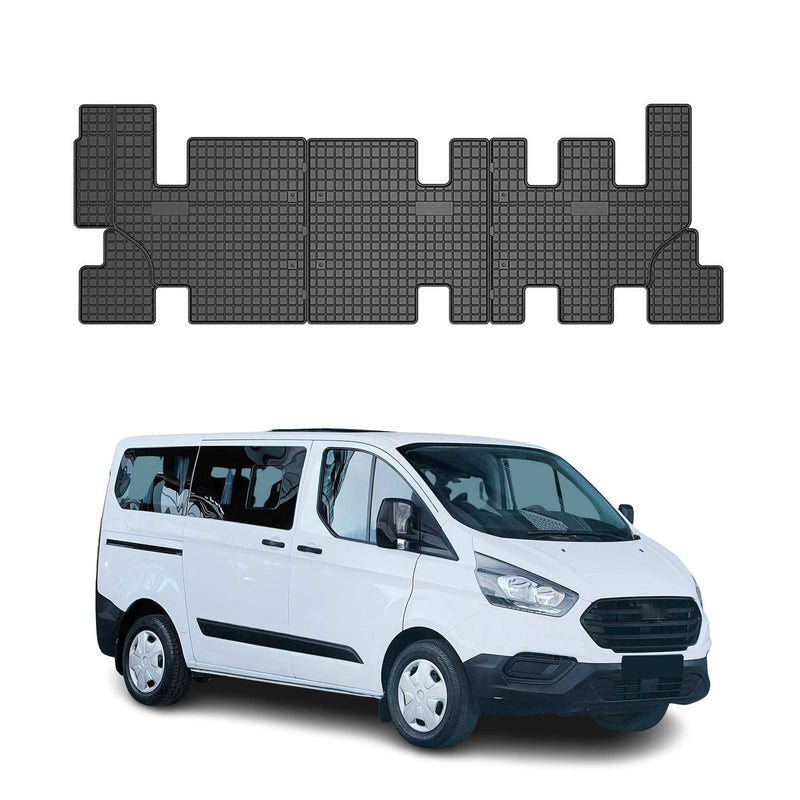 Tapis de Sol pour Ford Tourneo Custom 2012-2021 Noir Caoutchouc