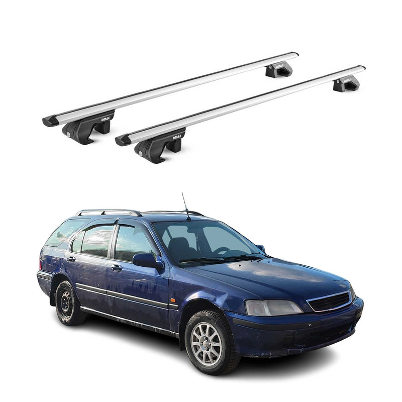 Barres de toit transversales pour Honda Civic Break 1997-2013 Alu Gris 2x ABE