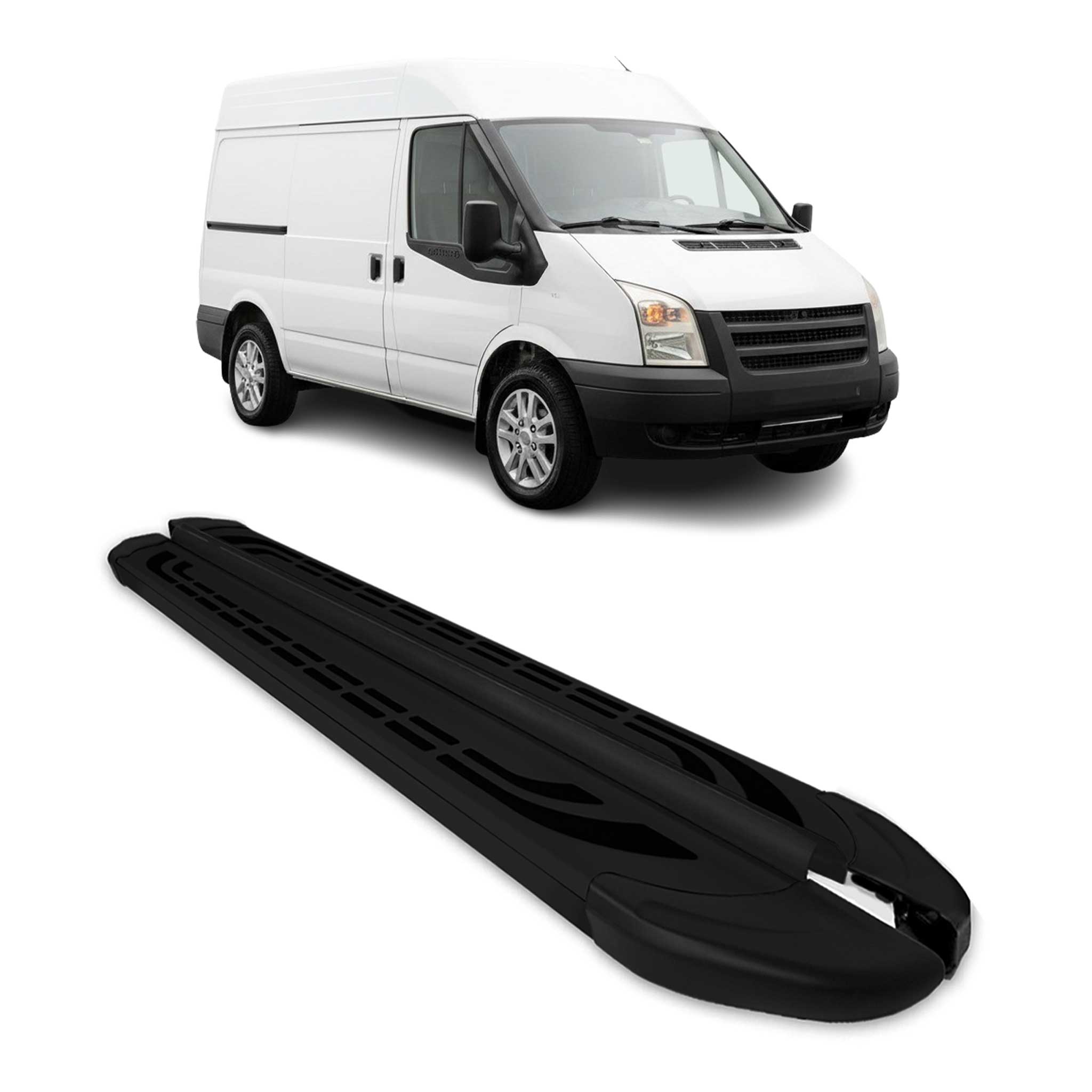 Marchepieds Latéraux pédale pour Ford Transit 2006-2014 L1 Aluminium Noir