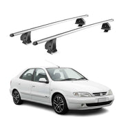 Barres de toit transversales Alu pour Citroen Xsara 1997-2006 TÜV 75 kg Gris 2x