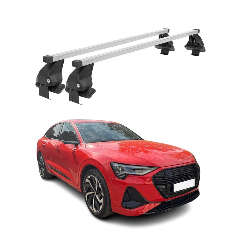 Menabo Barres de Toit Transversales pour Audi E-Tron Sportback 2021-2025 Gris