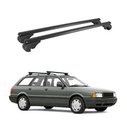 Barres de toit Transversales pour Audi 80 Avant 1991-1996 Aluminium Noir 2Pcs