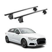 Barres de toit transversales acier pour Audi A3 8Y Sportback 2020-2026 Noir 2Pcs