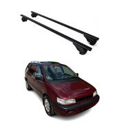 Barres de toit Transversales pour Mitsubishi Space 1998-2003 Fer Noir