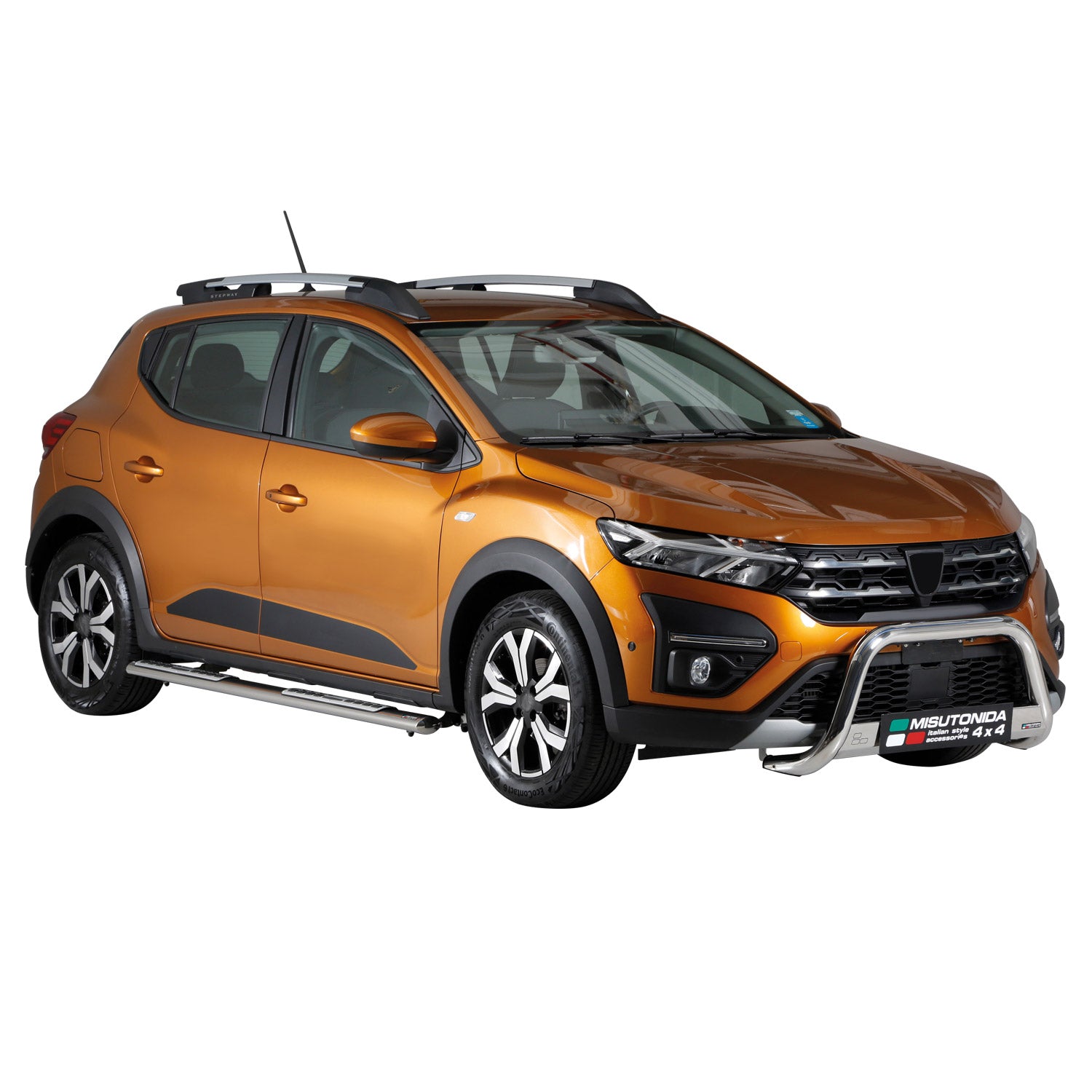 Marchepieds Latéraux pour Dacia Sandero Stepway 2021-2026 Acier Inoxy Argent