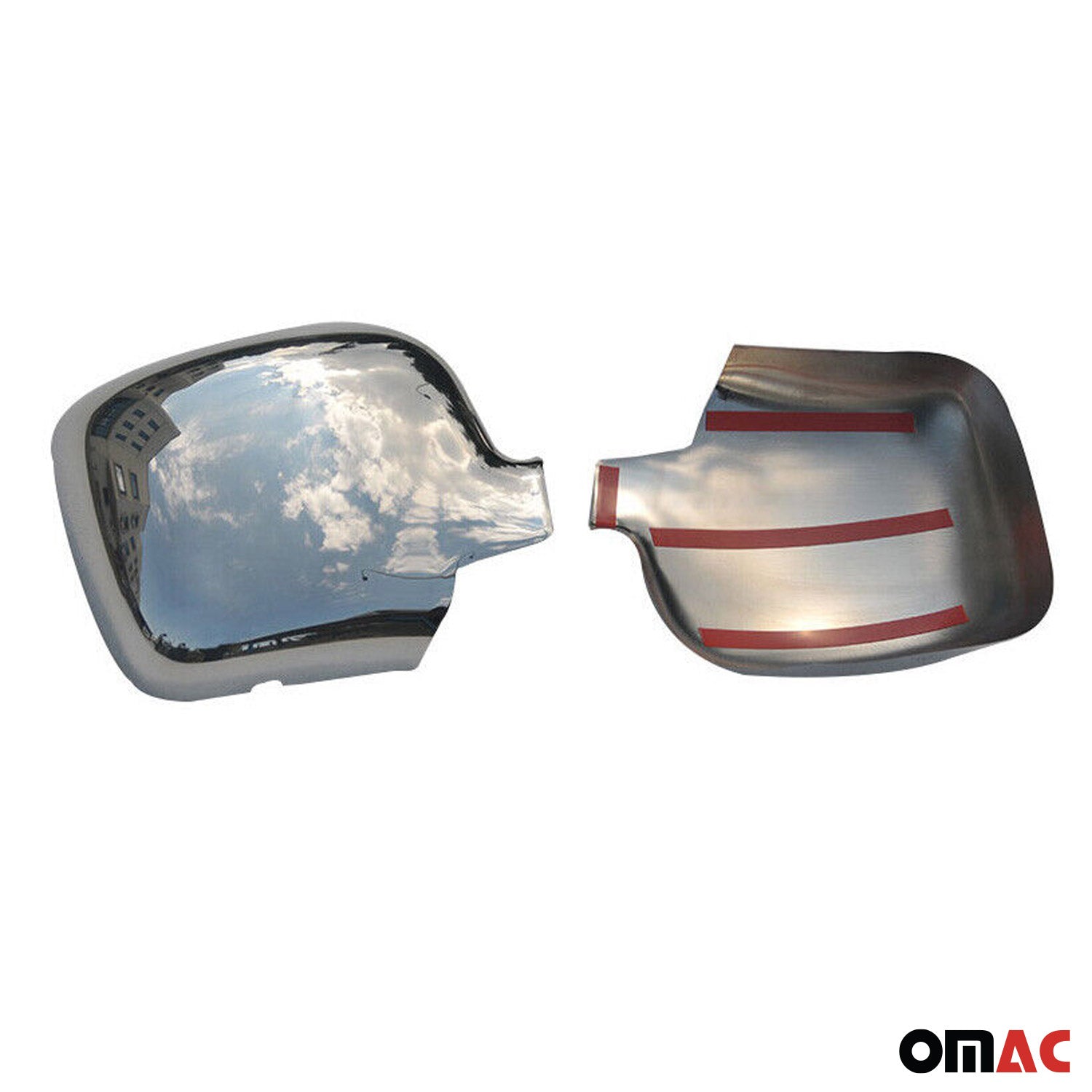 Coques de Rétroviseurs pour Renault Kangoo FL 2004-2007 2x Acier Inox Chromé