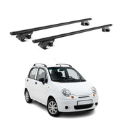 Barres de toit transversales pour Daewoo Matiz 1998-2005 Alu Noir ABE