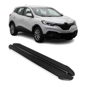 Marchepieds Latéraux pour Renault Kadjar 2015-2022 Aluminium Gris Noir 2Pcs