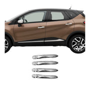Couverture de poignée de porte pour Renault Captur I 2013-19 Acier Sans clé 8Pcs