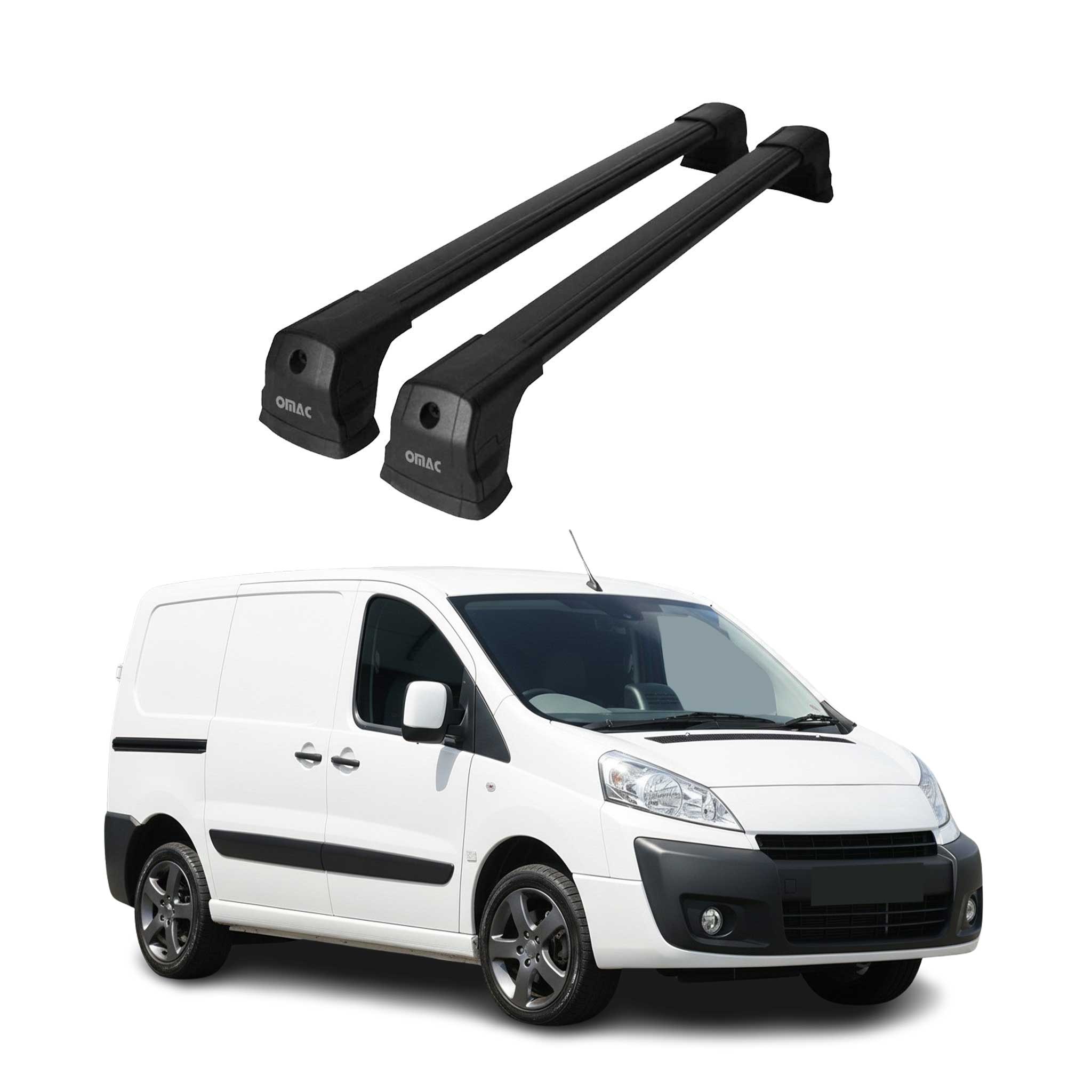 Barres de toit transversales pour Toyota ProAce I 2013-2016 Aluminium Noir 2x