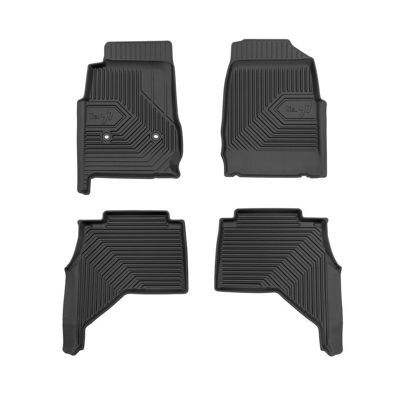 Tapis de Sol de Voiture pour Isuzu D-MAX II 2011-2019 TPE Imperméable Noir 4Pcs