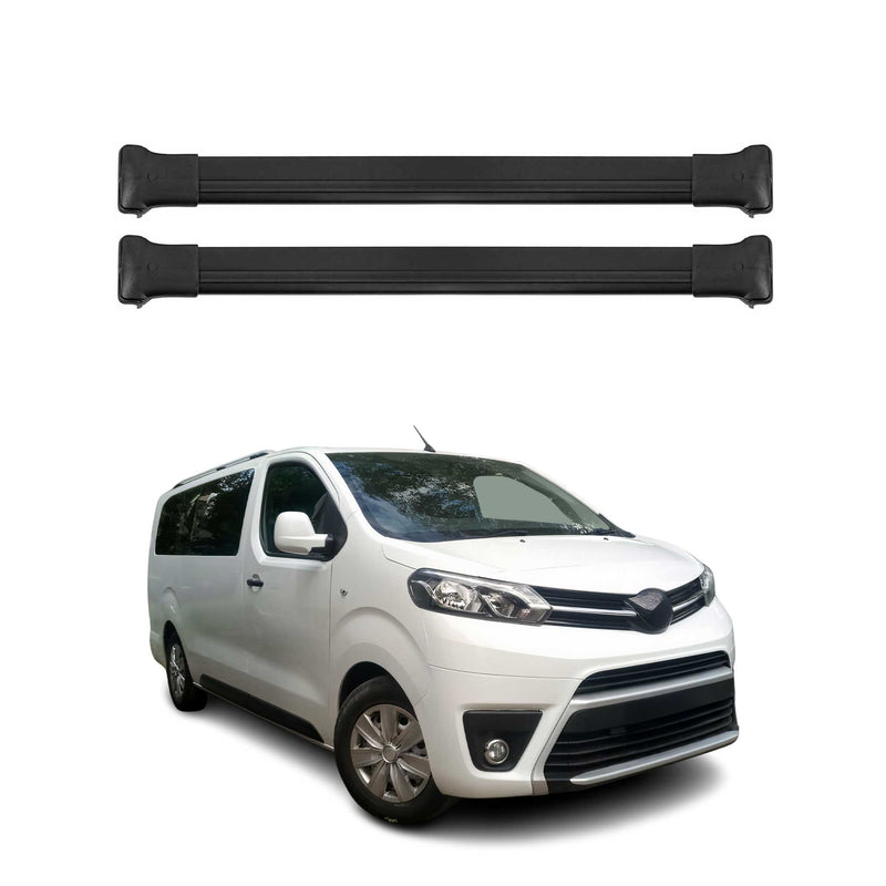 Barres de toit transversales pour Toyota Proace 2016-2024 Aluminium Noir