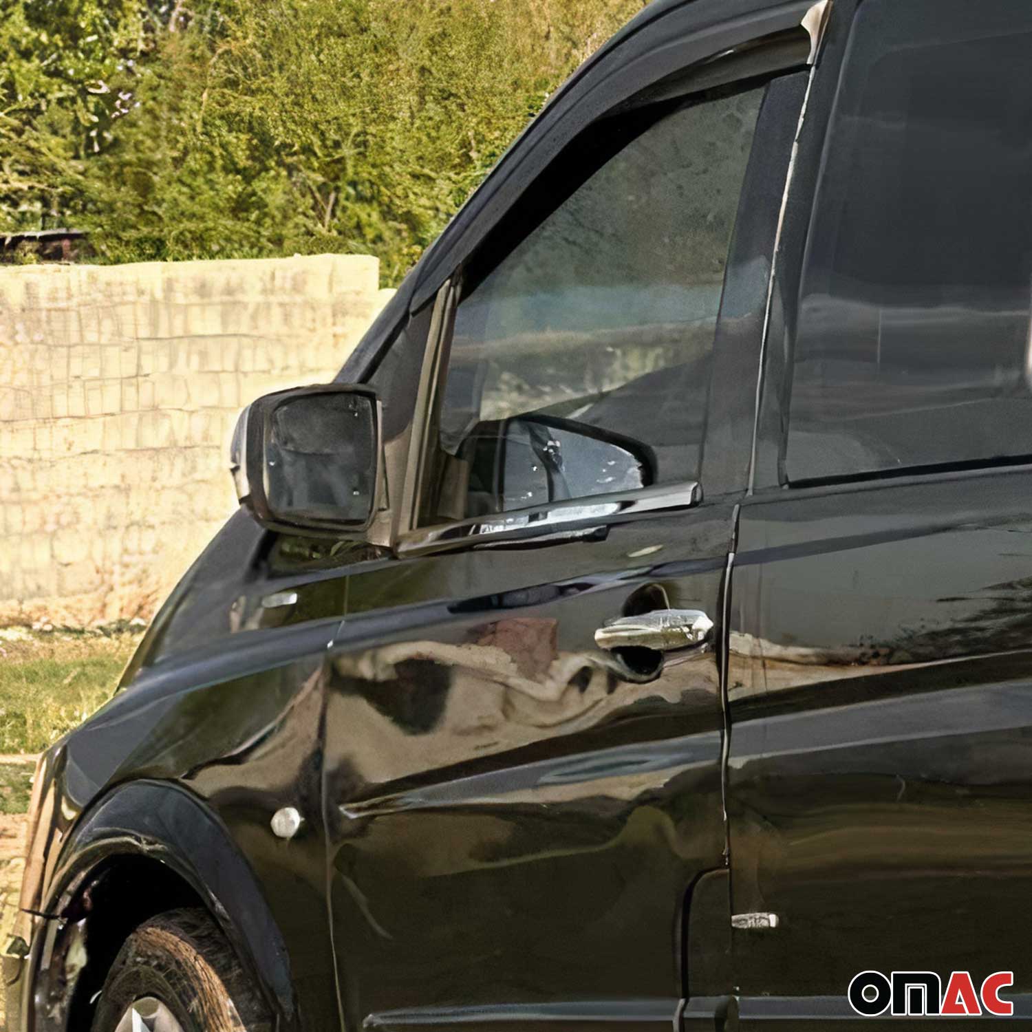 Baguettes pour contour Latérales pour Mercedes Viano 2003-2014 inox chrome