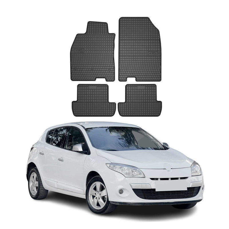 Tapis de Sol pour Renault Megane 2008-2015 Caoutchouc Noir
