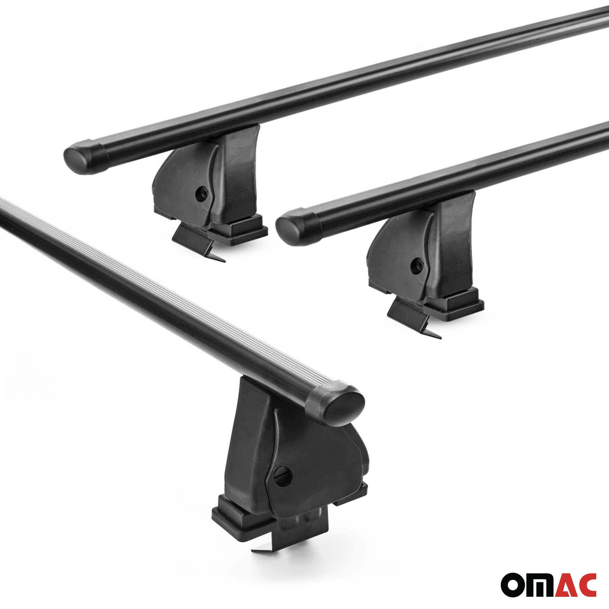 Barres de toit transversales acier pour Volvo C40 2022-2026 TÜV 75 kg Noir 2Pcs