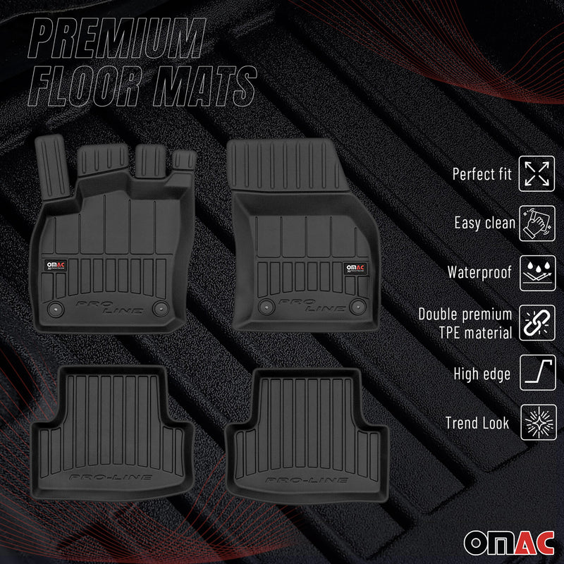 Tapis de Sol pour Seat Ateca 2016-2022 Caoutchouc TPE Noir