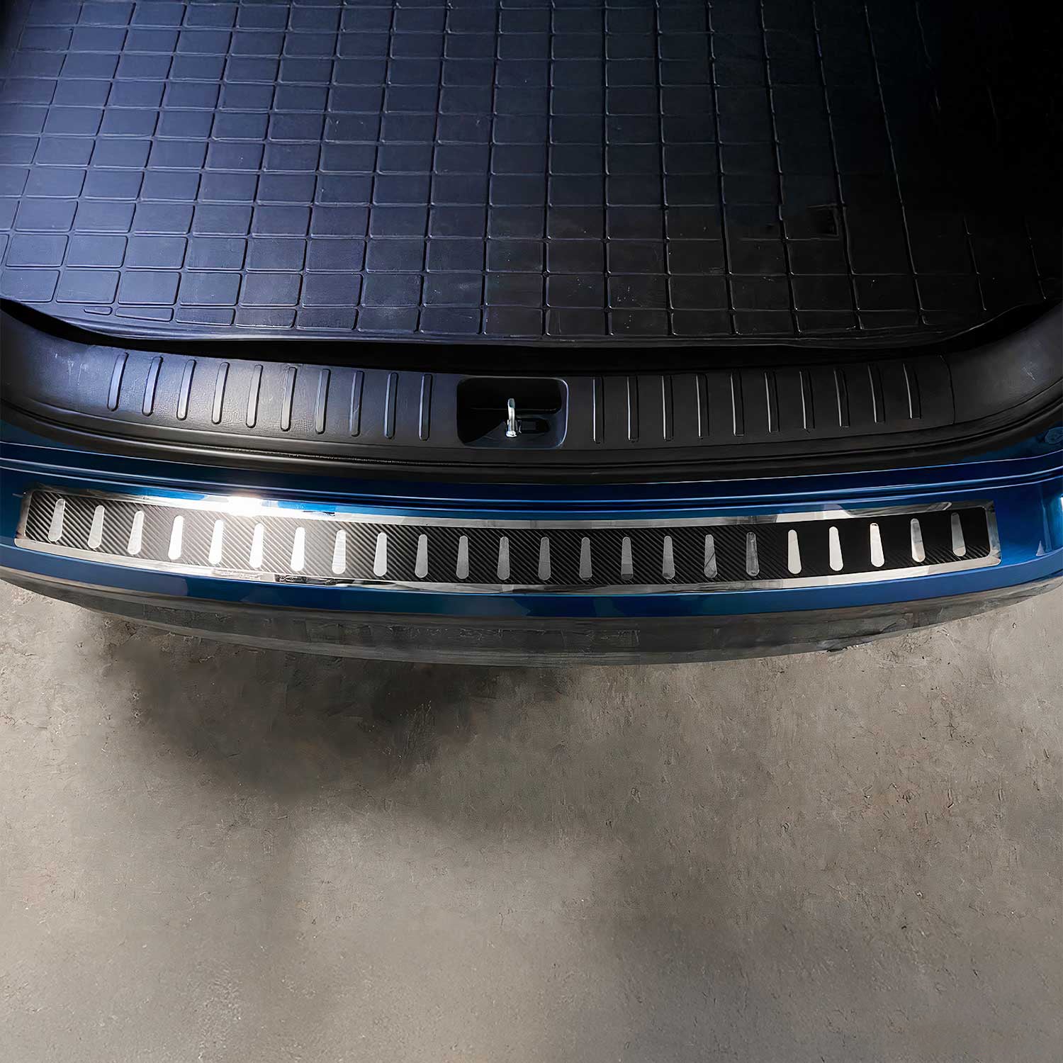 Protection de Pare-Chocs pour Hyundai Tucson III 2019-21 FL Inox film carbone