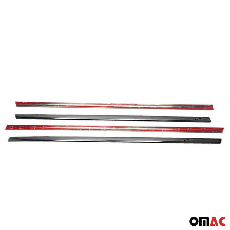 Garniture de Fenêtre pour Fiat Tipo 2015-2025 Berline Acier Inox Foncé 4Pcs