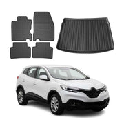 Kit Tapis de sol et coffre pour Renault Kadjar 2015-2022 TPE Noir