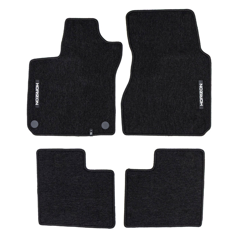 Tapis de Sol de Voiture pour Renault Twingo III 2014-2024 Velours Noir 4Pcs