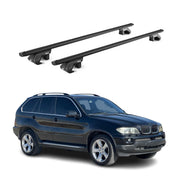 Barres de toit transversales ABE pour BMW X5 E53 E70 1999-2013 5 P Alu Noir 2x