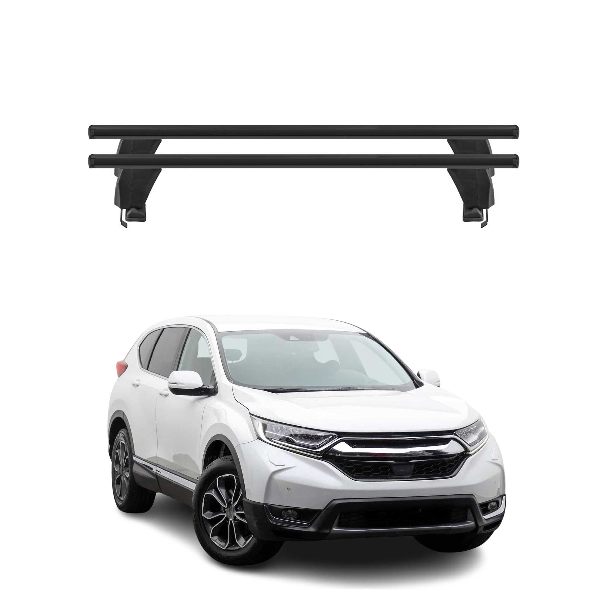 Menabo Barres de toit Transversales pour Honda CR-V V 2017-2022 Noir ABE 2x