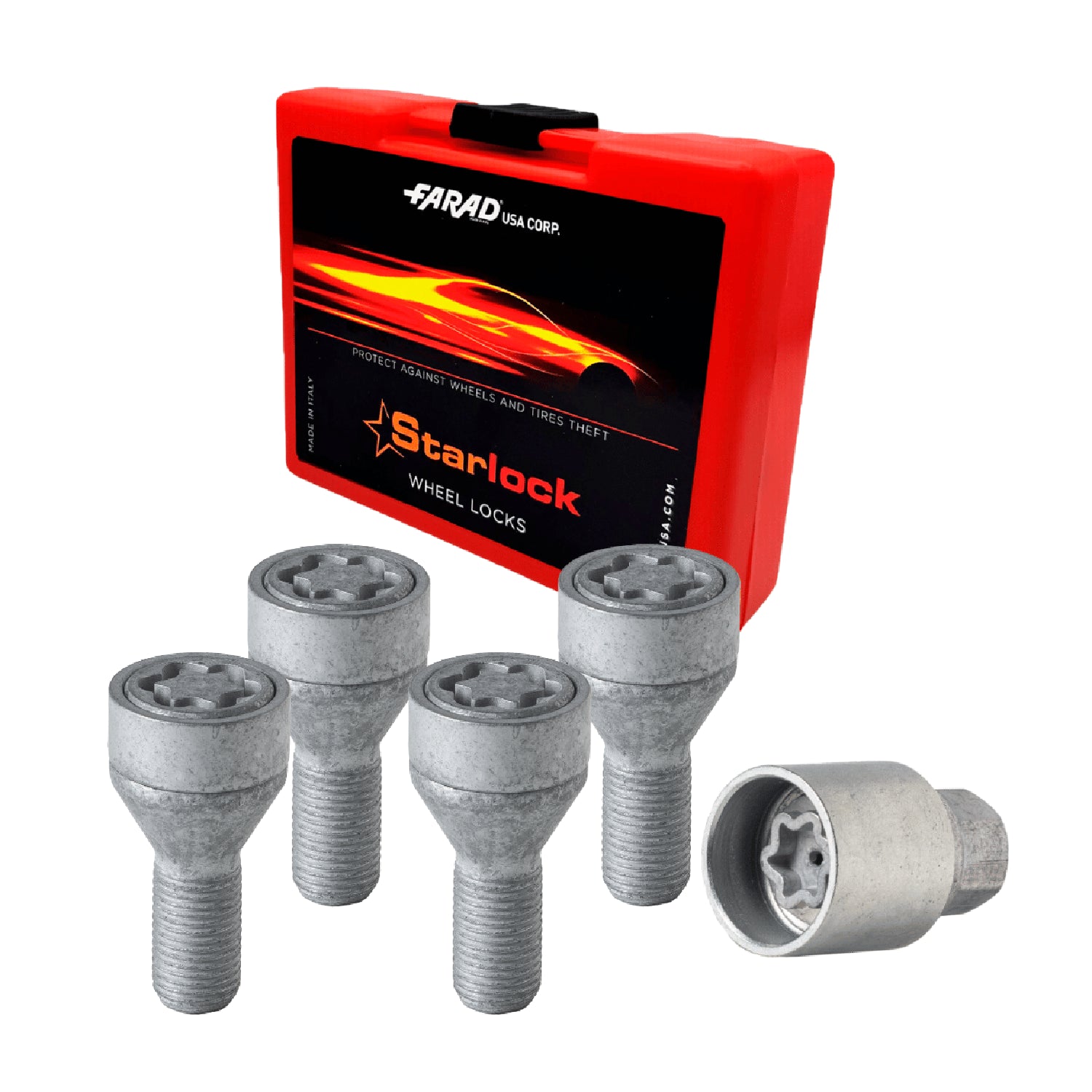 Vis de roue antivol pour Fiat 500 Elettrica dès 2021 Gris lot de 4 M12X1,25