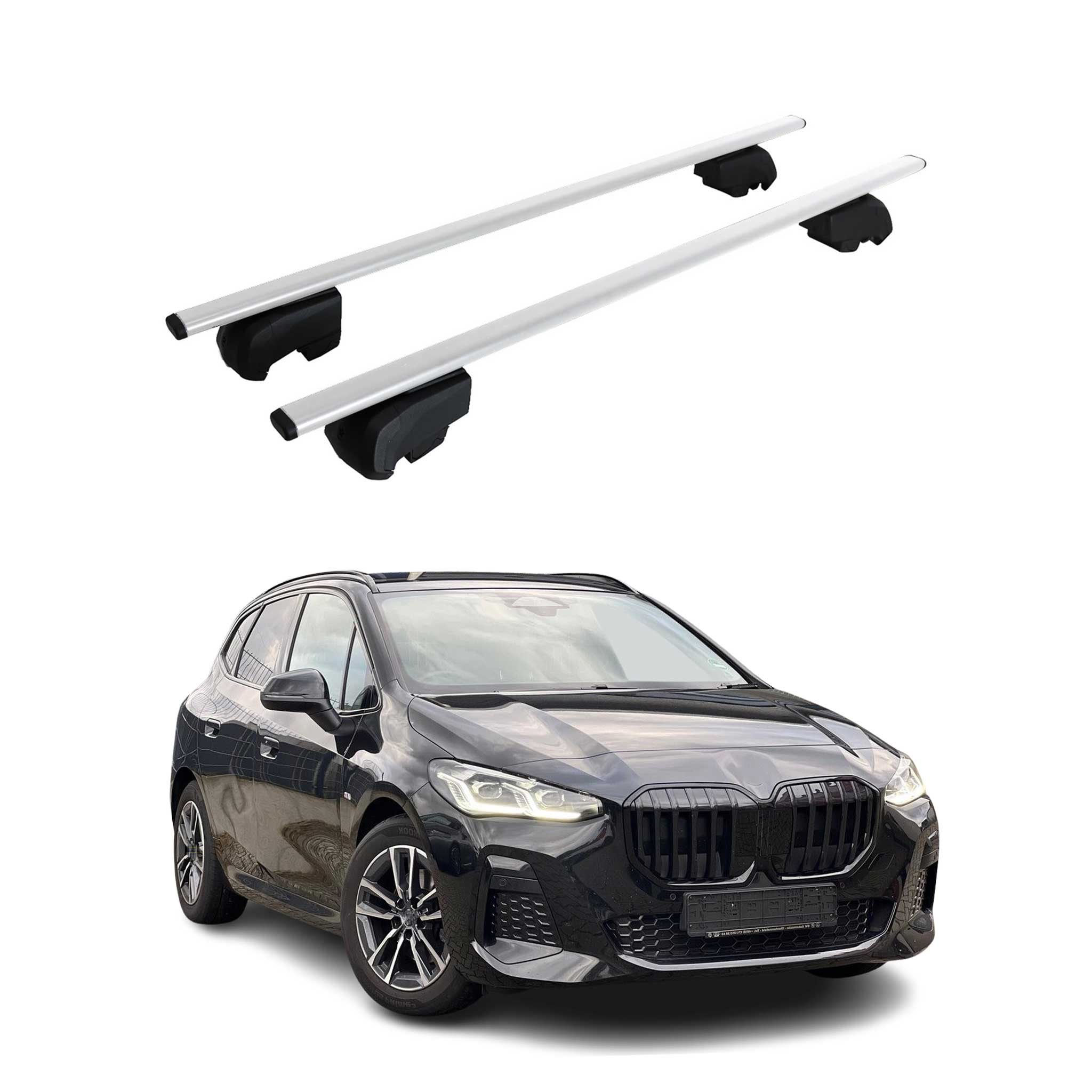 Barres de transversales pour BMW Série 2 Active Tourer U06 2021-24 Fer Argent