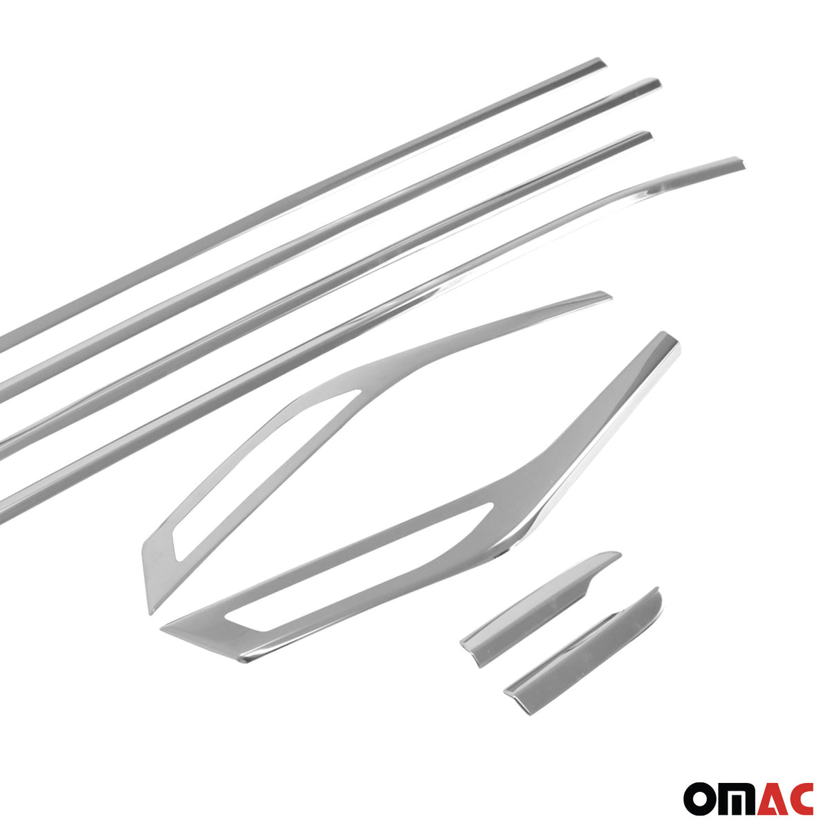 Baguettes pour contour Latérales pour Renault Captur 2 2019-2026 Inox Chromé 8x
