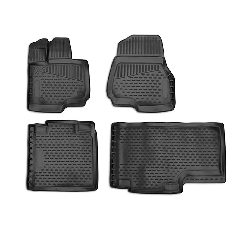 Tapis de sol pour Ford F150 2015-2018 en caoutchouc TPE 3D Noir 4Pcs