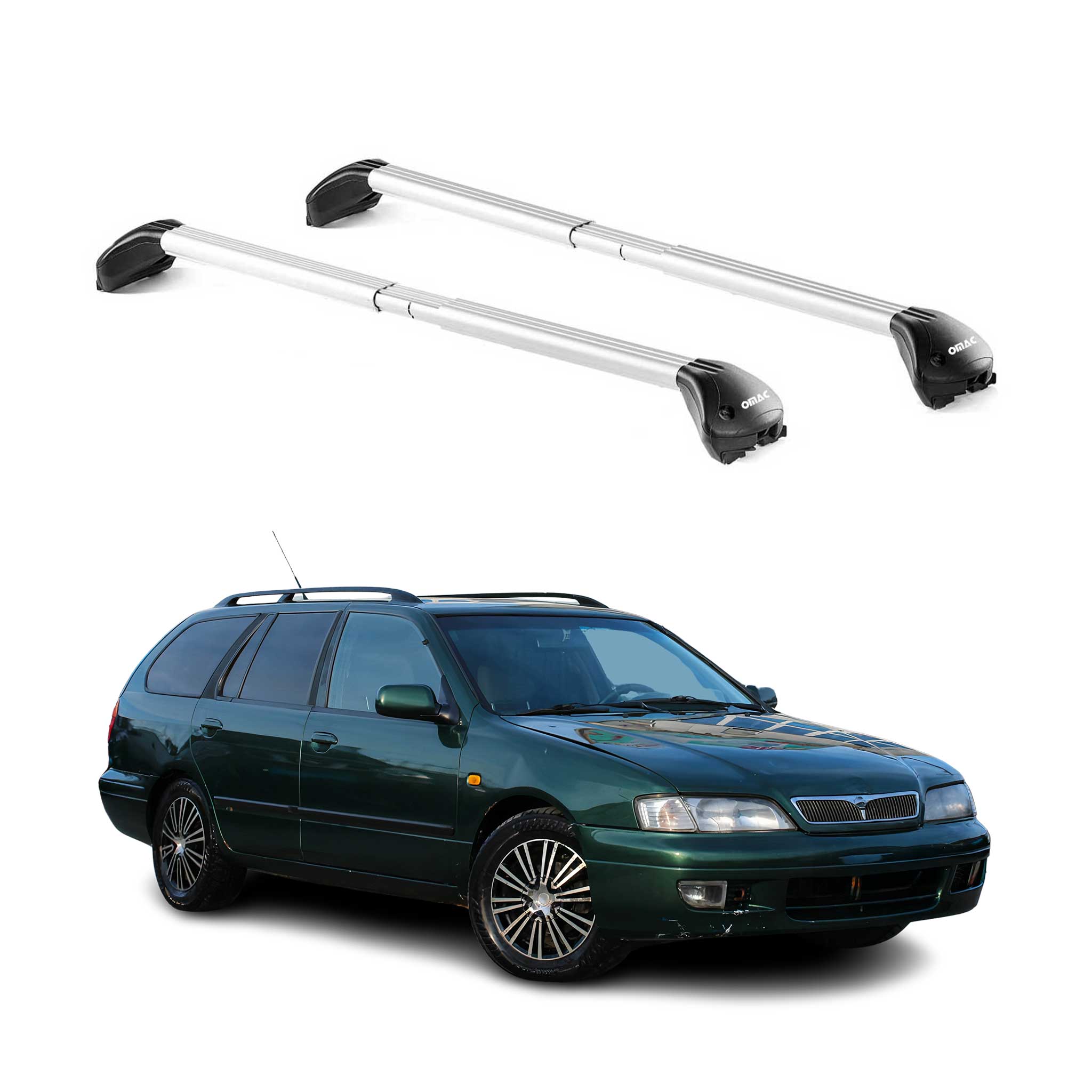 Barres de toit pour Nissan Primera Wagon P10-P11-P12 1991-2007 Gris 2 pièces ABE