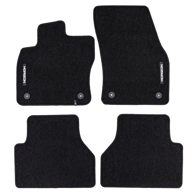 Tapis de Sol de Voiture pour VW Caddy IV 2020-2025 Velours Imperméable 4Pcs