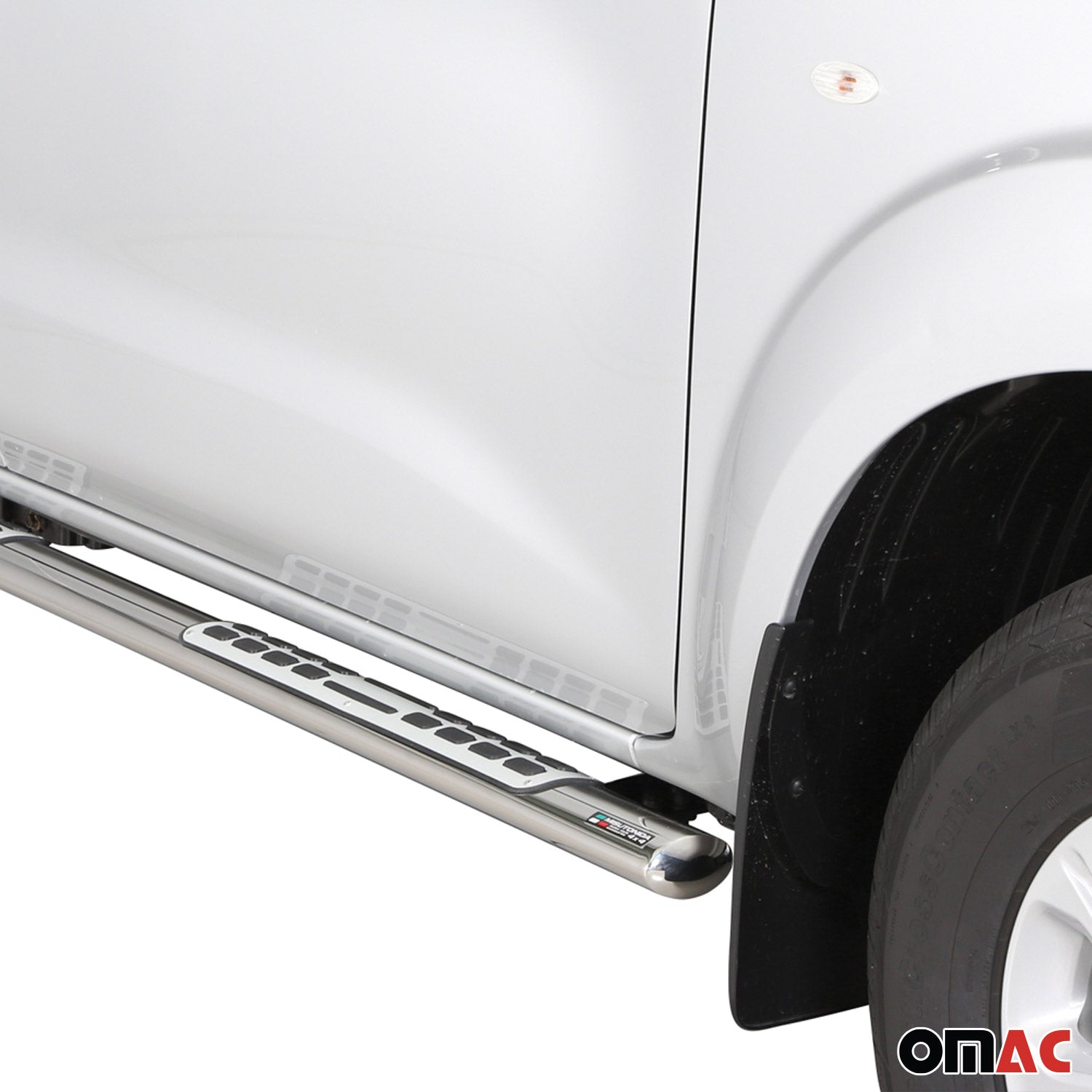 Marchepieds Latéraux pour Nissan NP300 Navara King Cab 2015-2023 Acier Argent