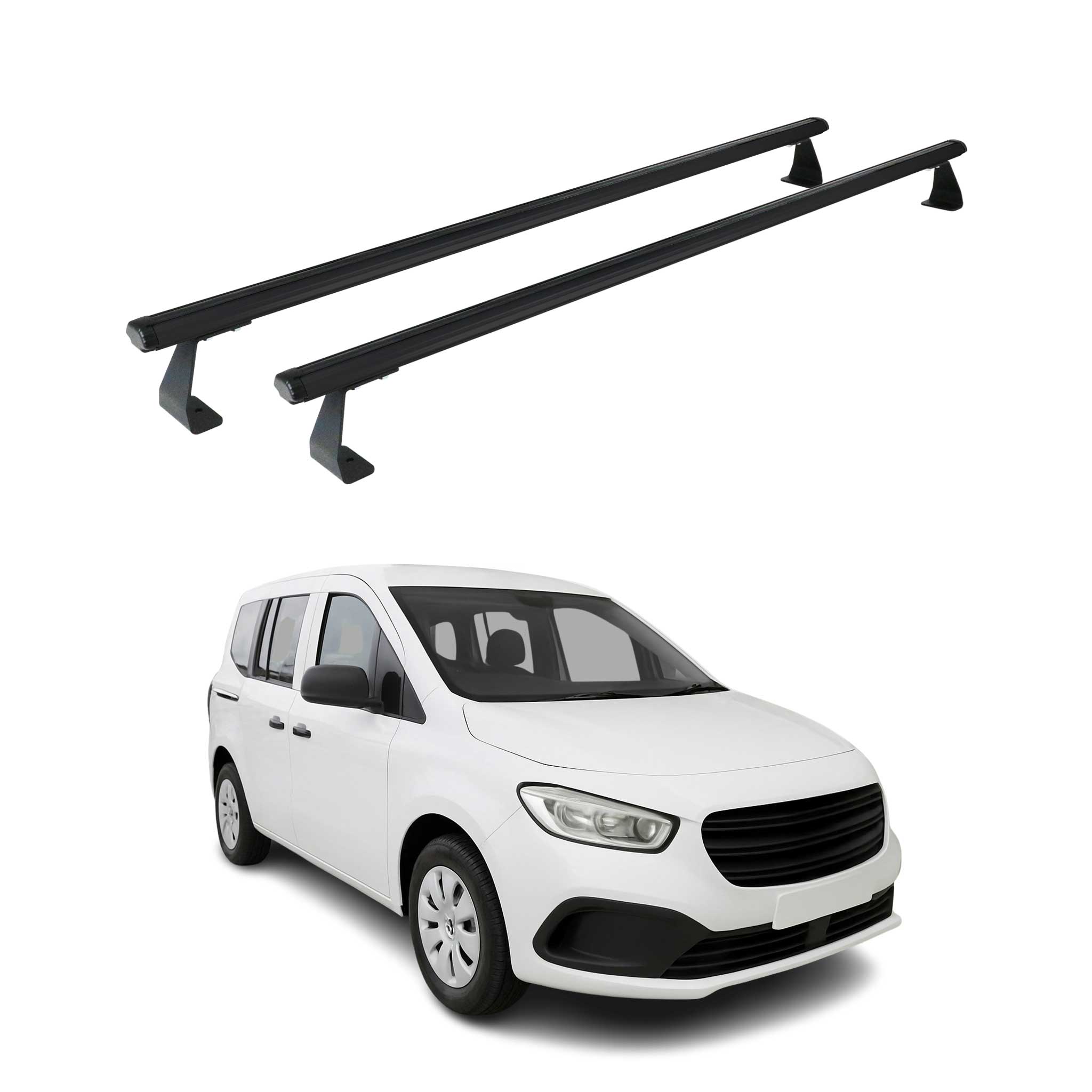 Barres de toit transversales pour Mercedes Citan 2021-2026 Aluminium Noir 2 pcs