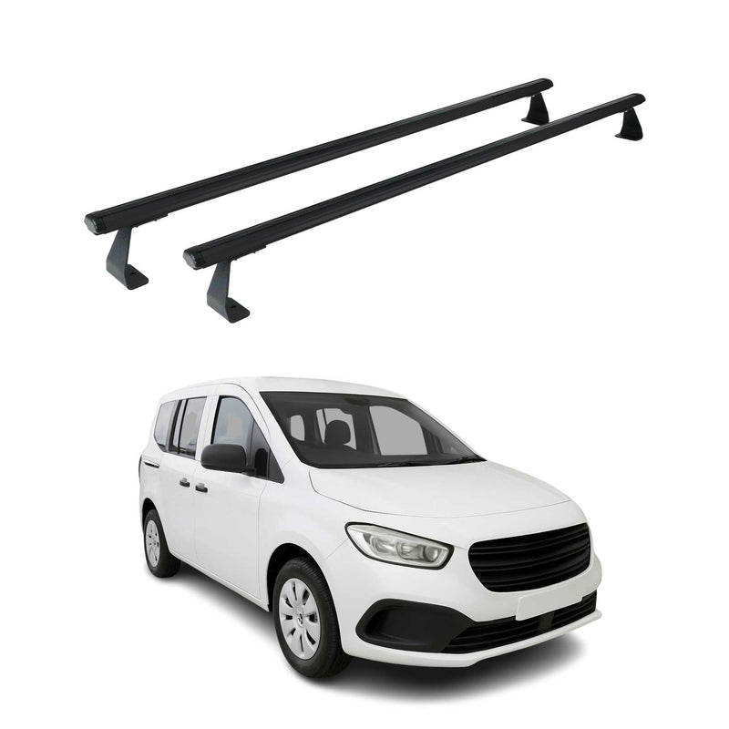 Barres de toit transversales pour Mercedes Citan 2021-2025 Aluminium Noir 2 pcs